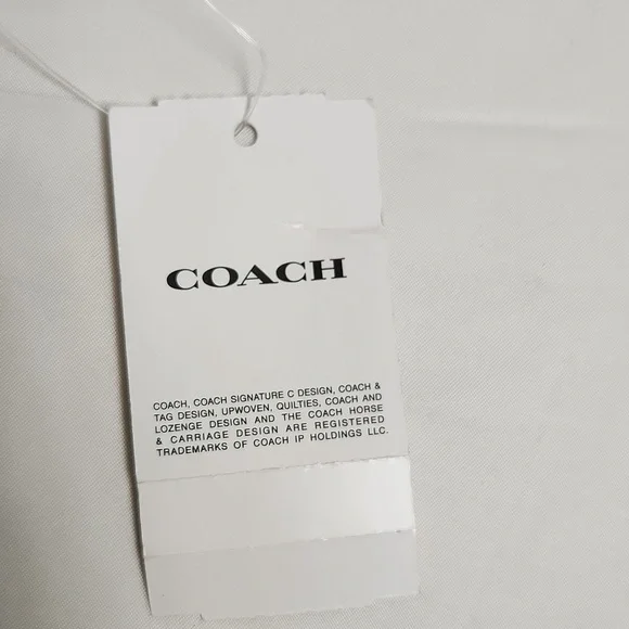 Coach Signature PVC Leather Zipper Khaki Black Small Wristlet